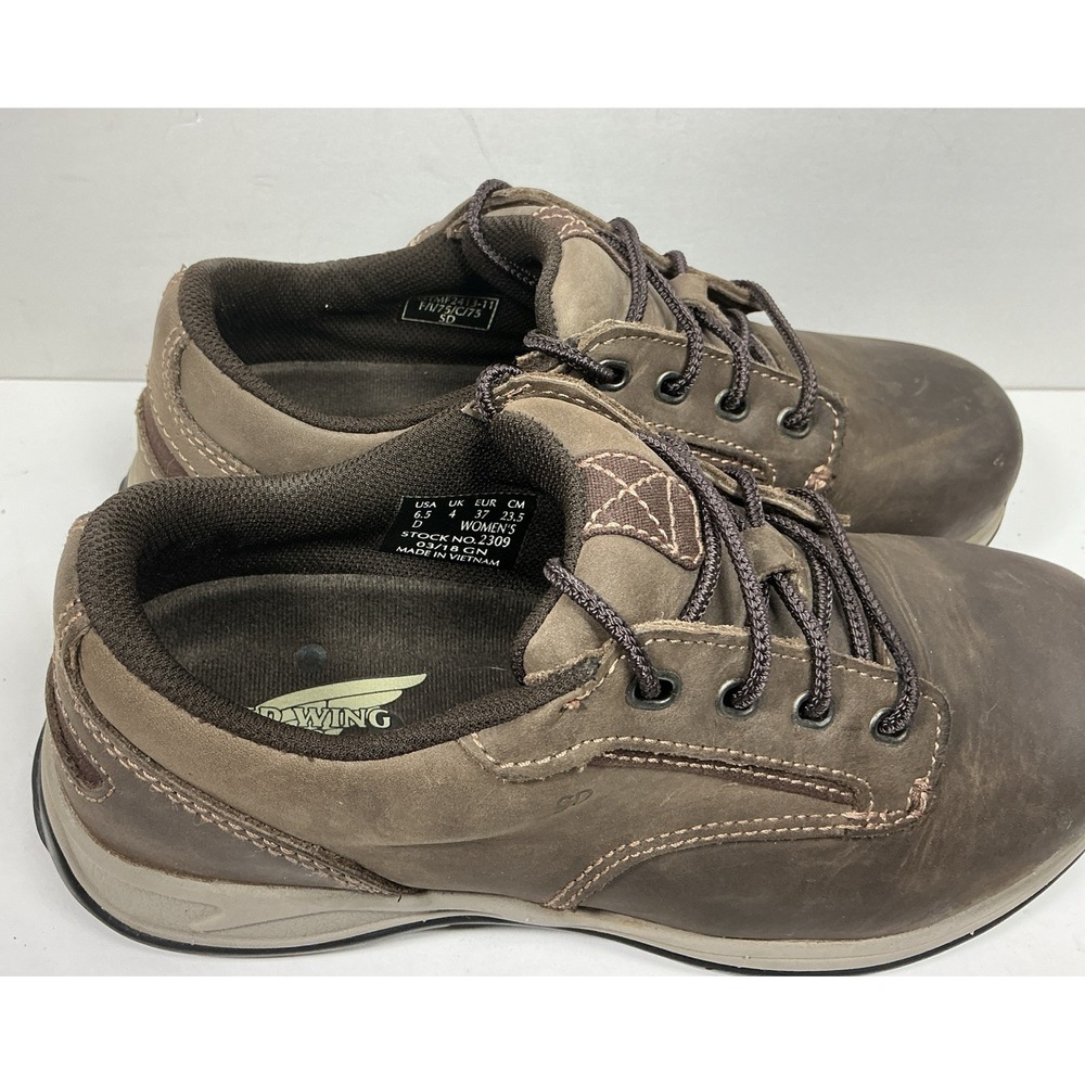 Red Wing Shoes Womens Size 6.5 D Brown Leather Derby Steel Toe Work Shoes 2309 - Picture 5 of 10